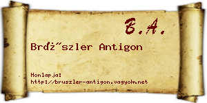 Brüszler Antigon névjegykártya